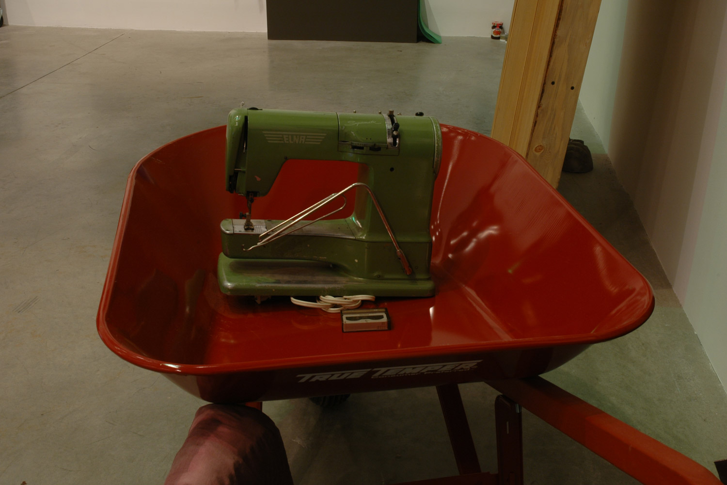 Wheelbarrow with Sewing Machine
